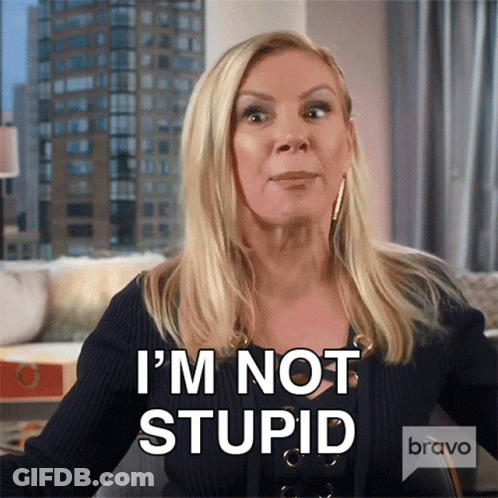 A Woman Says I 'M Not Stupid In A Bravo Ad GIF