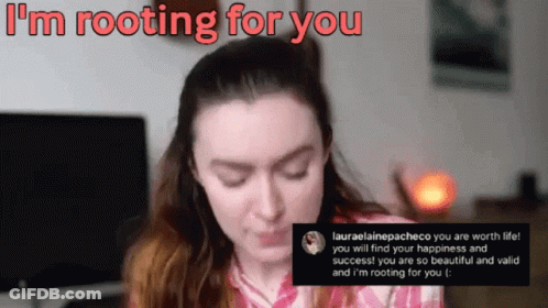 Woman Saying I'M Rooting For You GIF