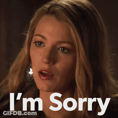A Woman Says I 'M Sorry With A Serious Look On Her Face GIF