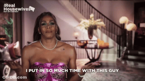 A Woman Says I Put In So Much Time With This Guy In A Pink Dress GIF