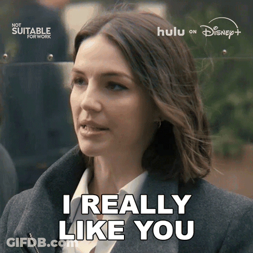 A Woman Says " I Really Like You " In A Disney Ad GIF