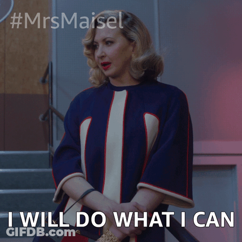 A Woman Says I Will Do What I Can On A Screen GIF