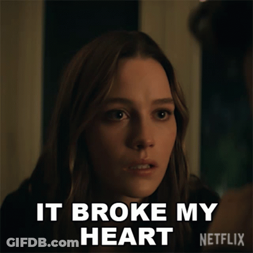 A Woman Says It Broke My Heart In Front Of A Netflix Logo GIF