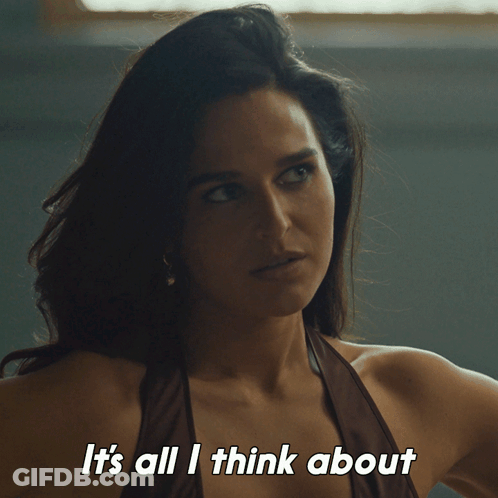 A Woman Says It 'S All I Think About In A Dark Room GIF