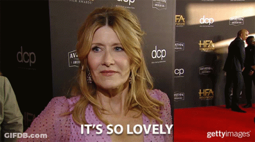 A Woman Says It 'S So Lovely In Front Of A Dcp Sign GIF