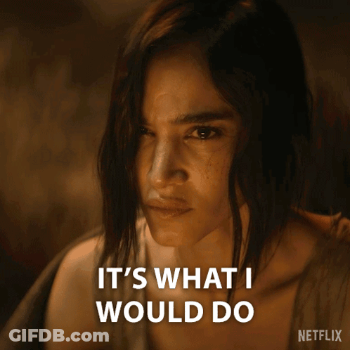 A Woman Says It 'S What I Would Do In A Netflix Advertisement GIF