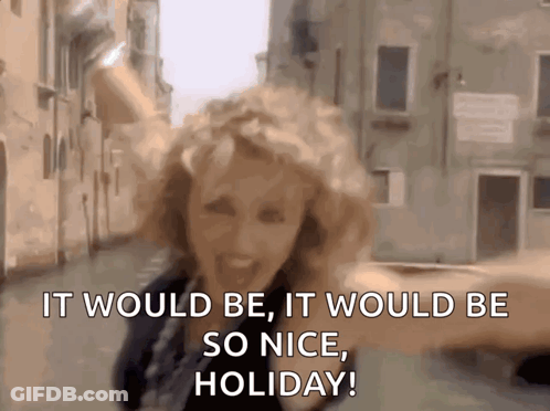 A Woman Says It Would Be So Nice Holiday GIF