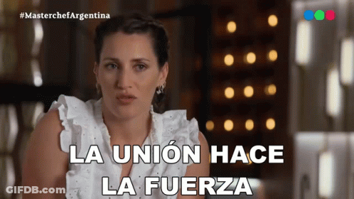 A Woman Says La Union Hace La Fuerza In A Video GIF