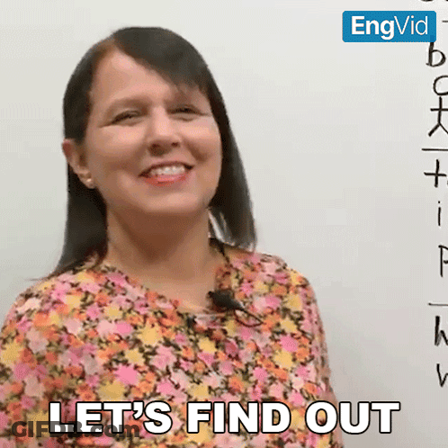 A Woman Says Let 'S Find Out While Standing In Front Of A White Board GIF
