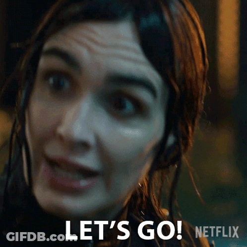 Woman Saying Lets Go In Netflix Ad GIF