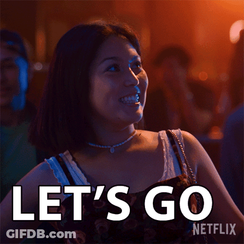 A Woman Says Let 'S Go On A Netflix Ad GIF