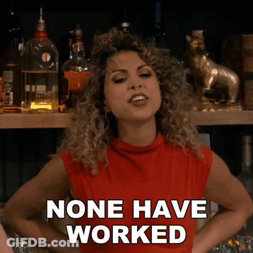 A Woman Says None Have Worked In Front Of A Bar GIF