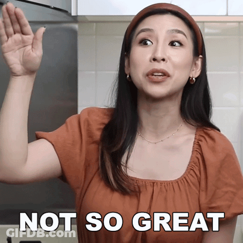 Woman Says Not So Great In Kitchen GIF
