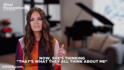 A Woman Says " Now She 'S Thinking That 'S What They All Think About Me " In Front Of A Piano GIF