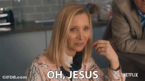 A Woman Says " Oh Jesus " In A Netflix Ad GIF
