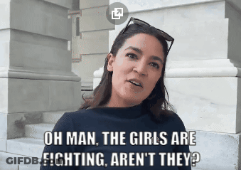 A Woman Says Oh Man The Girls Are Fighting Are N't They GIF