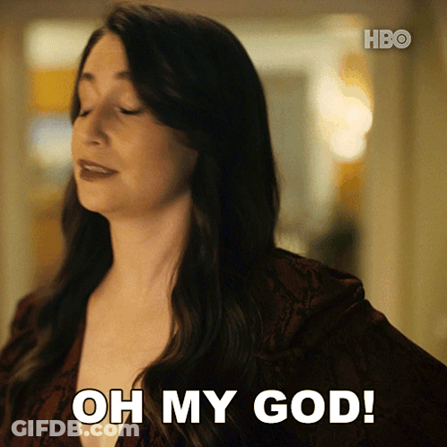 A Woman Says " Oh My God " In A Hbo Ad GIF