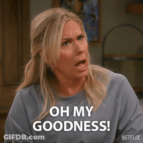 A Woman Says Oh My Goodness On A Netflix Advertisement GIF
