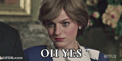 A Woman Says Oh Yes In A Netflix Advertisement GIF