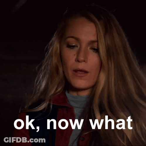 A Woman Says Ok Now What In Front Of Her GIF