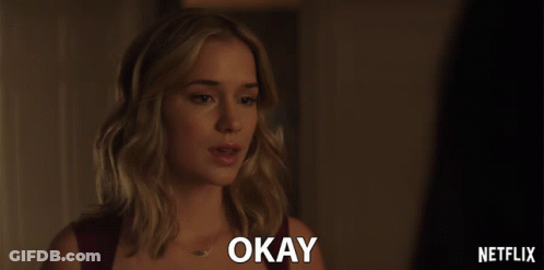 A Woman Says Okay In A Netflix Advertisement GIF