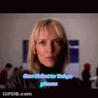 A Woman Says One Ticket To Tokyo Please In A Video GIF