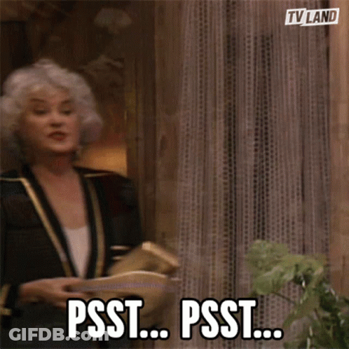 A Woman Says Psst Psst Psst Psst GIF