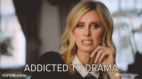 A Woman Says She Is Addicted To Drama On A Youtube Originals Ad GIF