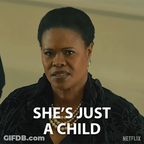 A Woman Says She 'S Just A Child On A Netflix Advertisement GIF