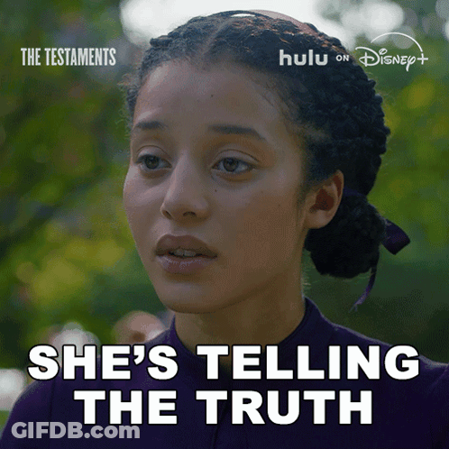 A Woman Says She 'S Telling The Truth On A Disney Advertisement GIF