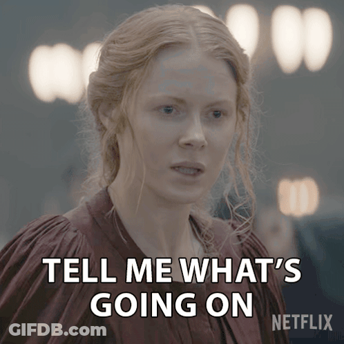 A Woman Says Tell Me What 'S Going On In A Netflix Ad GIF