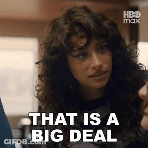 A Woman Says That Is A Big Deal In A Hbo Max Advertisement GIF