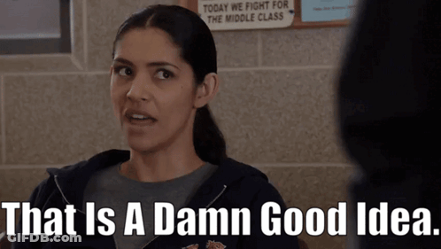 A Woman Says That Is A Damn Good Idea In Front Of A Sign That Says Today We Fight For The Middle Class GIF