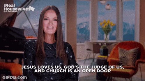 A Woman Says That Jesus Loves Us And God 'S The Judge Of Us GIF