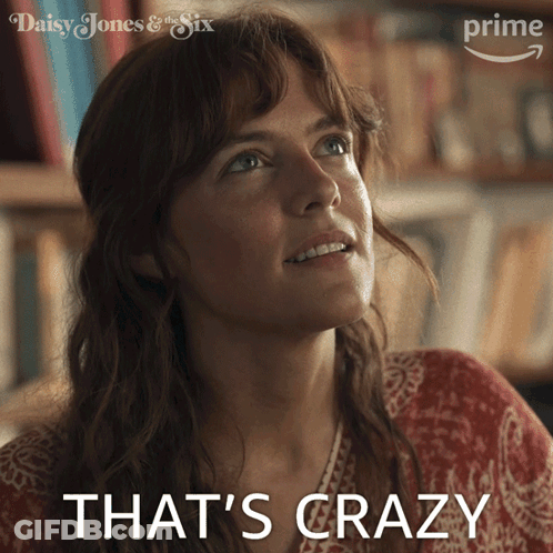 A Woman Says That 'S Crazy While Looking Up GIF