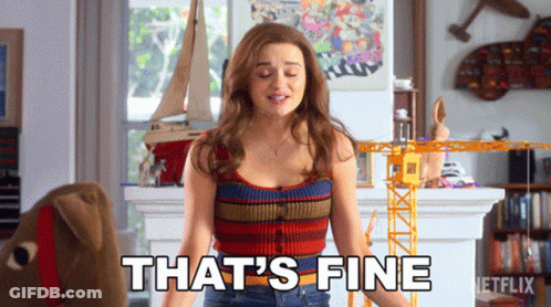 A Woman Says That 'S Fine In Front Of A Toy Crane GIF