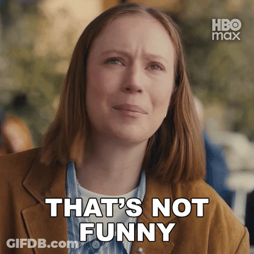 A Woman Says That 'S Not Funny In A Hbo Max Ad GIF