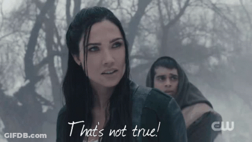 A Woman Says That 'S Not True While Standing In The Snow GIF