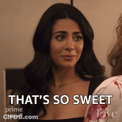 A Woman Says That 'S So Sweet While Looking At Another Woman 'S Face GIF