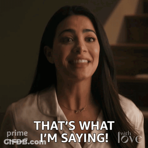 A Woman Says That 'S What I 'M Saying On A Screen GIF
