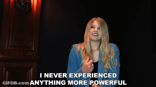A Woman Says That She Never Experienced Anything More Powerful GIF