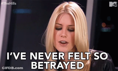 Woman Saying She Never Felt So Betrayed GIF
