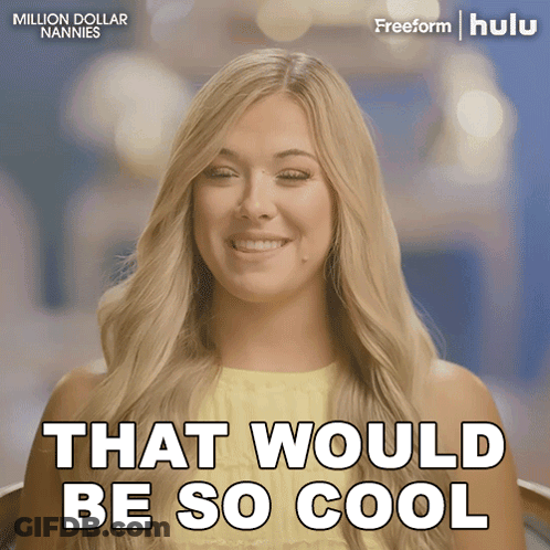 A Woman Says That Would Be So Cool In A Hulu Ad GIF