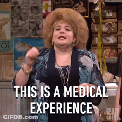 A Woman Says This Is A Medical Experience While Standing In A Store GIF