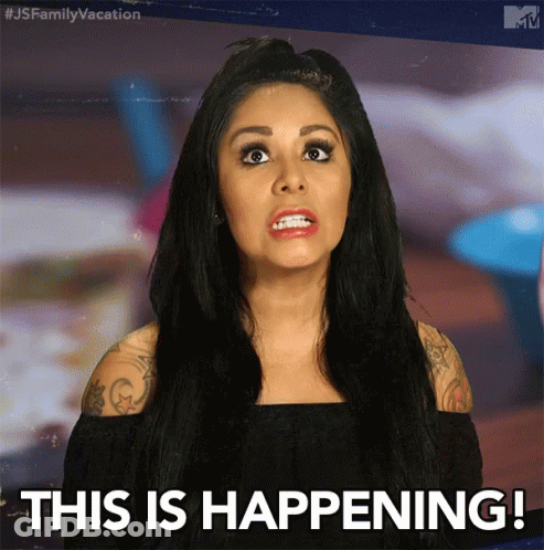 A Woman Says This Is Happening In Front Of A Mtv Logo GIF