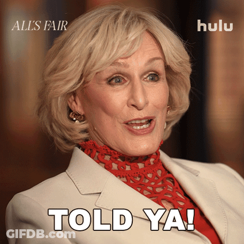 A Woman Says Told Ya In A Hulu Ad GIF