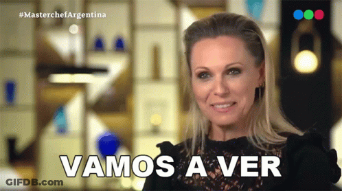 A Woman Says " Vamos A Ver " While Smiling GIF