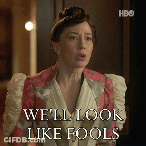 A Woman Says We 'Ll Look Like Fools While Wearing A Floral Dress GIF