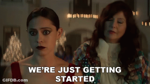 Woman Saying We're Just Getting Started GIF