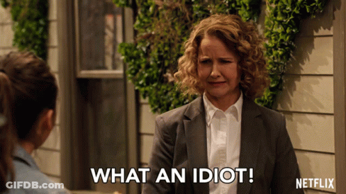 A Woman Says What An Idiot In Front Of A Netflix Ad GIF